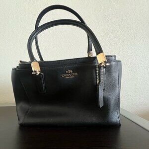 Coach Mini Christie Crossbody Crossgrain Black Leather